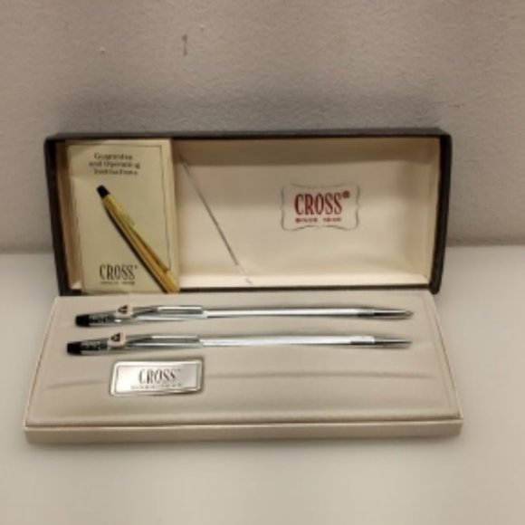 CROSS 3501 VINTAGE PEN & PENCIL *RARE* UNITED VAN LINES LOGO SHIELD DEMO SET NOS